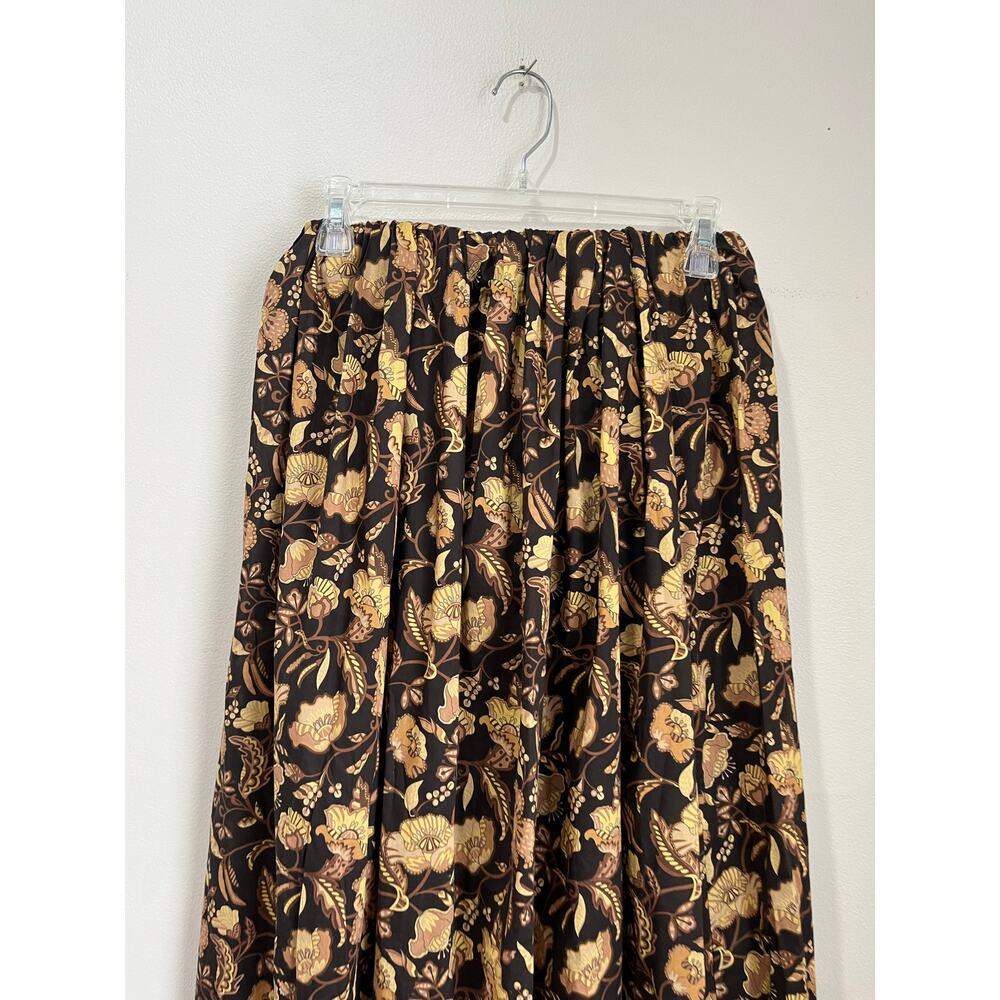 Matteau Strapless Midi Dress Linen Abstract Print Pockets Resort Minimalist 2 - Picture 4 of 9